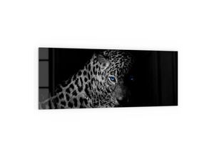 DEQORI Küchenrückwand 'Leopard mit blauen Augen'