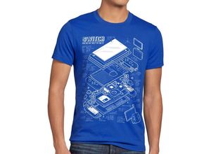 style3 Print-Shirt Herren T-Shirt Switch Blaupause pro gamer konsole joy-con