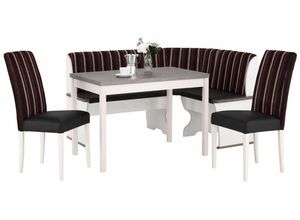 Home affaire Essgruppe Denis, (Set, 3-tlg), Set bestehend aus Essbank, Tisch und 2 Stühlen, rot|schwarz|weiß