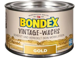 Bondex VINTAGE-WACHS Grau Schutzwachs, zum Schutz und Veredelung der Möbelstücke, 0,25 l, goldfarben