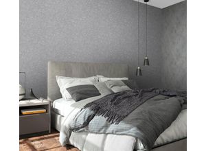 Marburg Vliestapete Plaster, strukturiert, matt, moderne Vliestapete für Wohnzimmer Schlafzimmer Küche, grau