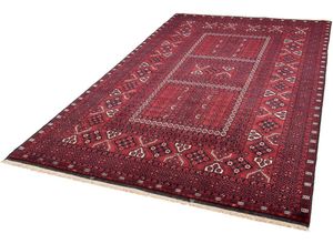 Orientteppich Turkaman - 246 x 159 cm - dunkelrot, morgenland, rechteckig, Höhe: 6 mm, Wohnzimmer, Handgeknüpft, Einzelstück mit Zertifikat, rot