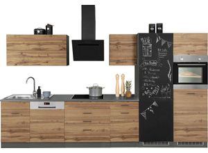 HELD MÖBEL Küchenzeile Trier, ohne E-Geräte, Breite 360 cm, grau
