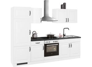 wiho Küchen Küchenzeile Erla, ohne E-Geräte, Breite 270 cm, grau|schwarz|weiß