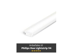 Light Solutions 1 pcAluminum Profile - Model G for Philips Hue and Lifx - White.
