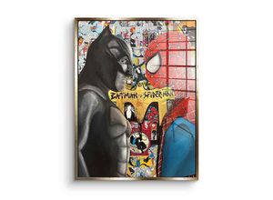 DOTCOMCANVAS® Acrylglasbild Batman vs. Spider-Man
