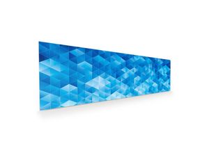 Primedeco Glasbild Wandbild Blaue Textur mit Aufhängung