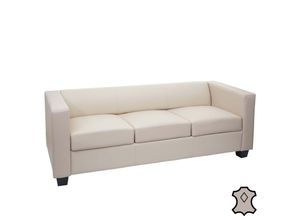 MCW 3er Sofa Lille ~ Leder, creme