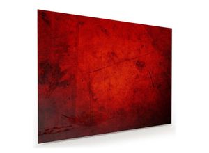 Primedeco Glasbild Wandbild Roter Hintergrund mit Aufhängung