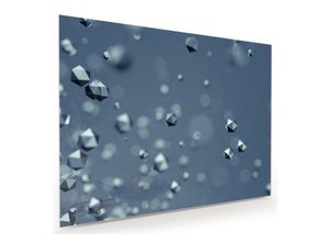Primedeco Glasbild Wandbild Chaotische Partikel mit Aufhängung