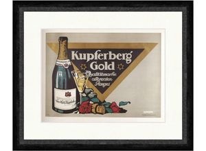 Kunstdruck Kupferberg Gold Qualitätsmarke Sekt Gipkens Korken Flasche Faks_Plakat