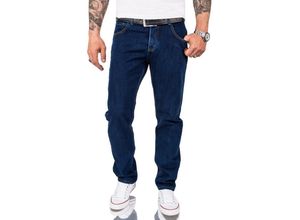 Rock Creek Straight-Jeans Herren Jeans Rinsedwashed Dunkelblau RC-3100