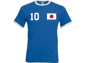 Youth Designz T-Shirt Japan Herren T-Shirt im Fußball Trikot Look mit trendigem Motiv