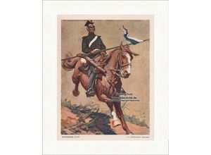 Kunstdruck Bayrischer Ulan P. E. Messerschmitt Pferd Speer Soldat Schlacht Jugend