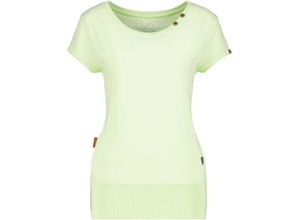 Alife and Kickin Shirt, Rundhalsausschnitt, Logodetails, für Damen, grün, L