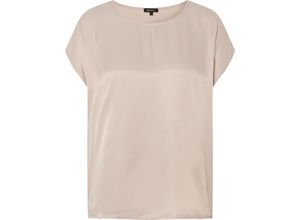 More & Shirt, Rundhals-Ausschnitt, Satin-Vorderseite, für Damen, beige, 34
