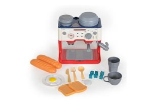 Moni Spielzeug Kaffeevollautomat YY6023, Dampf, Melodien, Tasse, Würfelzucker rot