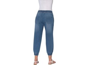 Damen 7/8-Jeans in blue-bleached ,Größe 44, Witt Weiden, 81% Baumwolle, 17% Polyester, 2% Elasthan