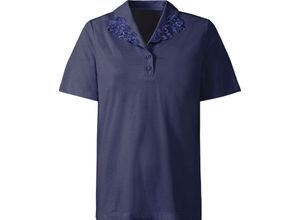 Damen Poloshirt in nachtblau ,Größe 38, Witt Weiden, 64% Baumwolle, 36% Polyester