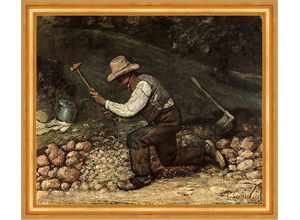 Kunstdruck Die Steinklopfer Gustave Courbet Arbeiter Strassenbau Studie H A3 0486