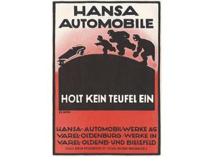 Kunstdruck Hansa Automobil Werke AG Varel Oldenburg Bielefeld Plakat Braunbeck Mo