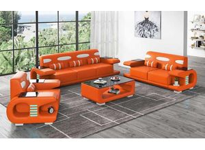 JVmoebel Wohnzimmer-Set Modern Wohnzimmer Couchgarnitur Sofa Komplette 3tlg Set