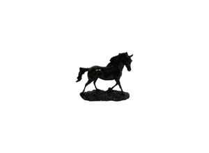 moebel17 Dekofigur Skulptur Pferd Schwarz Marmoroptik