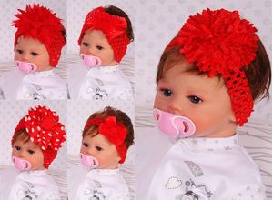 Stirnband Stirnband Kopfband Baby und Kinder ab 0Mon Kopfschmuck in Rot elastisch