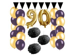 Partystrolche Luftballon Luftballon Girlanden Deko-Set Geburtstag Schwarz Gold