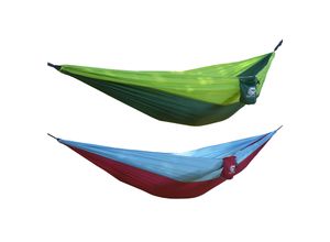 OUTCHAIR Mini Reise Hängematte Hang Out Camping Wetterfest Nylon XL 780 g Leicht Farbe: Grün/dunkelgrün