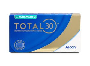 Alcon Total 30 for Astigmatism (6er Packung) Monatslinsen (0.75 dpt, Zyl. -1,25, Achse 150 ° & BC 8.6) mit UV-Schutz