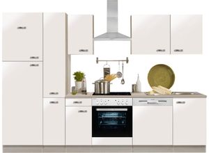 OPTIFIT Küchenzeile Faro, mit E-Geräten, Breite 300 cm, weiß