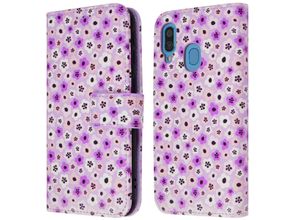 iMoshion Design Klapphülle für das Samsung Galaxy A40 - Purple Flowers