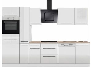 OPTIFIT Küchenzeile Bern, Breite 300 cm, höhenverstellbare Füße, wahlweise mit E-Geräten, weiß