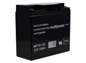 Powery Powery Bleiakku (multipower) MP18-12 Vds ersetzt Panasonic LC-XD1217PG Bleiakkus 18000 mAh (12 V)