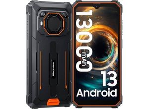 ‎Blackview BV6200Pro Orange Rugged Outdoorhandy mit 8 GB RAM und 128 GB Speicher Smartphone (16