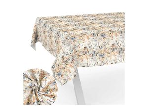 ANRO Tischdecke aus Stoff mit Exclusivem Motiv wasserabweisend Tischtuch Tischwäsche