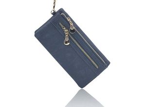 FIDDY Geldbörse Damenbrieftasche mit doppeltem Reißverschluss und mattem Finish (1-tlg)