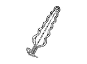 Gewellter Analplug aus Metall, 16,3 cm