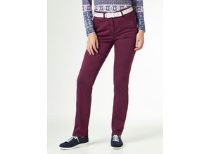 Walbusch Damen Jeans-Hose Regular Fit Rot einfarbig atmungsaktiv elastisch flexibler Bund pflegeleicht
