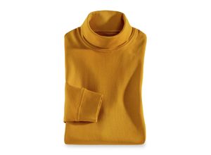 Walbusch Herren Shirts Gelb einfarbig wärmend