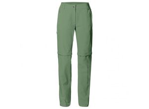 Vaude - Women's Farley Stretch Zip Off T-Zip Pants II - Trekkinghose Gr 42 - Short grün