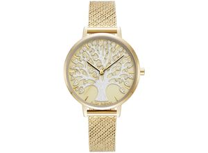 Julie Julsen Damenuhr Edelstahl goldfarben Tree of Life
