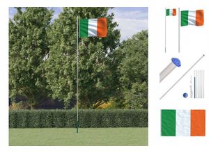 vidaXL Fahne Flagge Irlands mit Mast 6