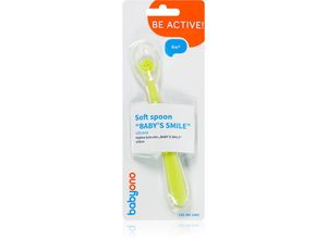 BabyOno Be Active Baby’s Smile spoon Yellow 6 m+ 1 pc