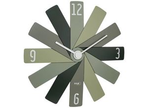 TFA Dostmann 60.3020.04 Quarz Wanduhr 400 mm x 37 mm x 400 mm Grün, Oliv, Waldgrün Schleichendes Uhrwerk (lautlos)