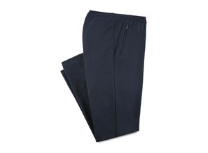 Walbusch Herren Bügelfrei-Freizeit-Hose normale Größen Blau einfarbig bequem elastisch knitterarm pflegeleicht schnelltrocknend
