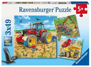 Ravensburger Puzzle Große Maschinen. Puzzle 3 x 49 Teile