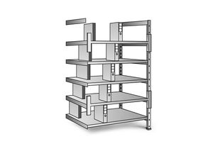 Ordner- und Archiv-Steckregal, verzinkt - kaiserkraft