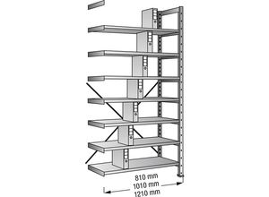 Ordner- und Archiv-Steckregal, verzinkt - kaiserkraft